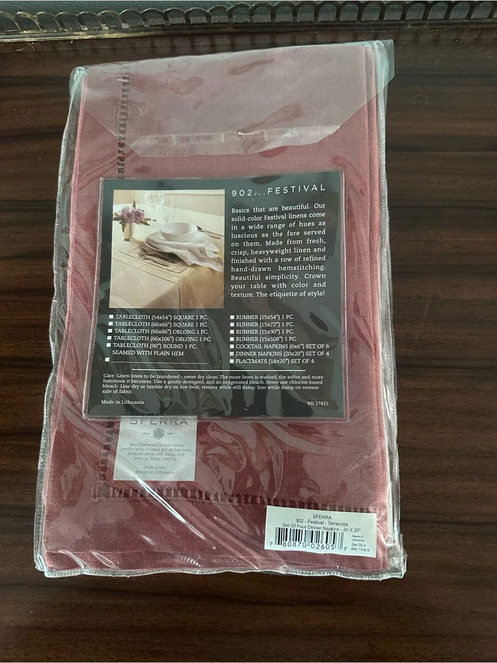 Sferra Set of 4 Linen Napkins Discontinued Color — NIP